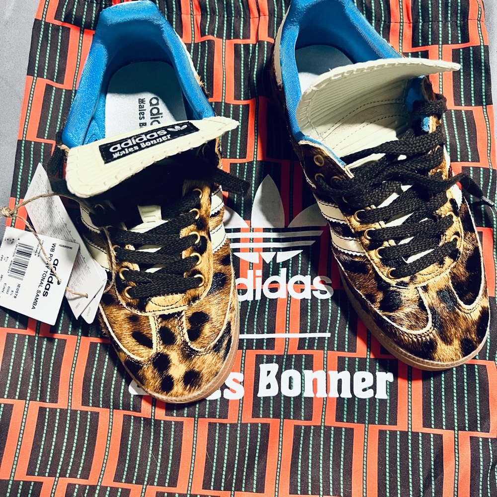 Adidas x Wales Bonner Leopard Print Sneakers